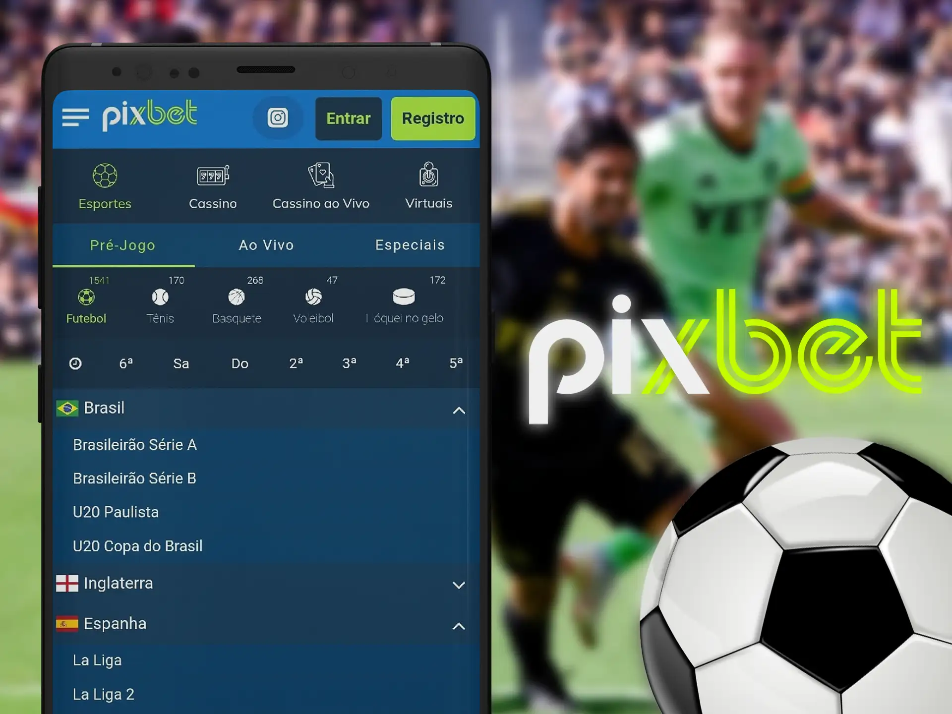 Aposte nas melhores partidas de futebol utilizando o aplicativo Pixbet.
