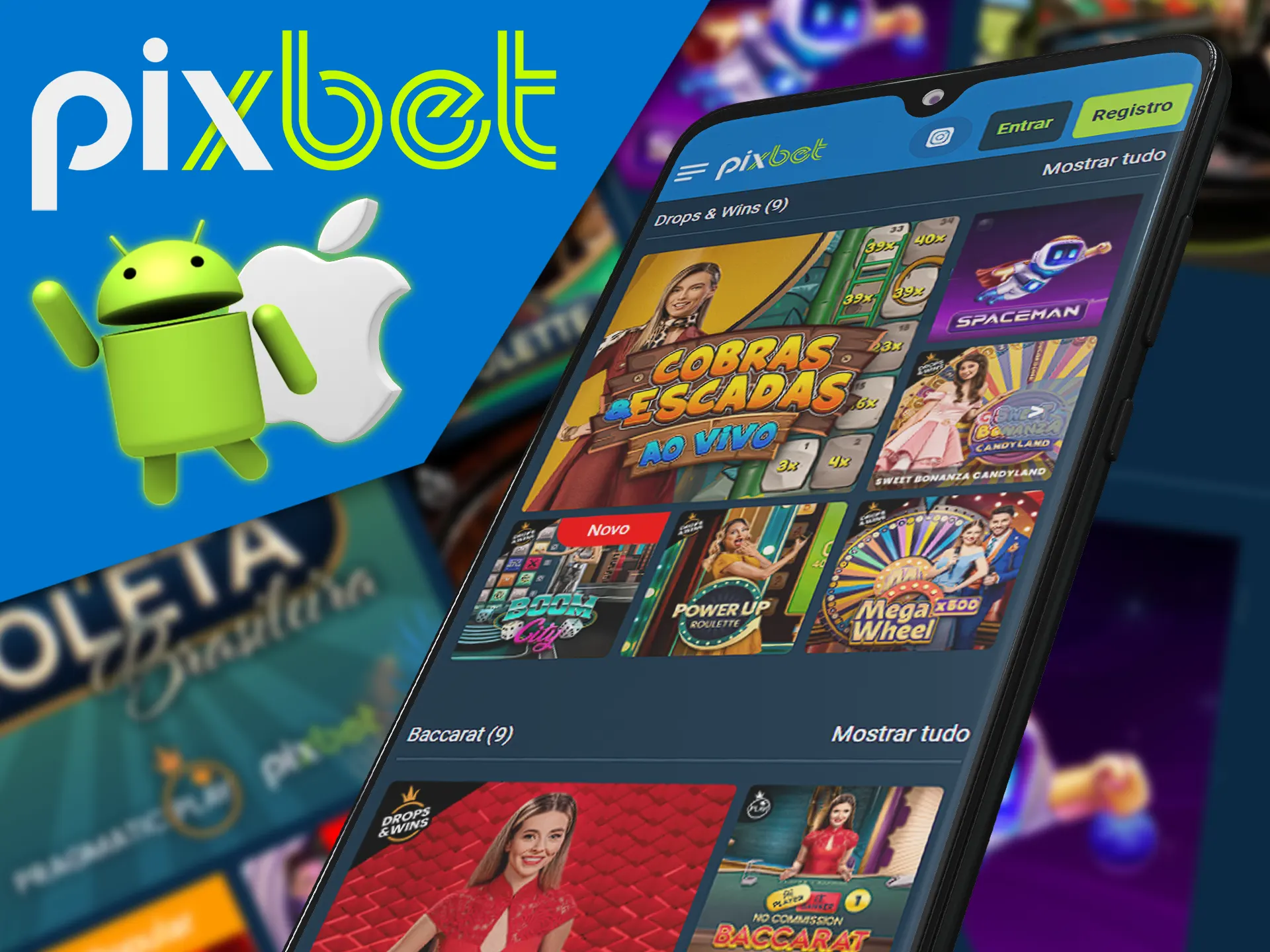 Use o aplicativo Pixbet para jogar jogos de cassino ao vivo.