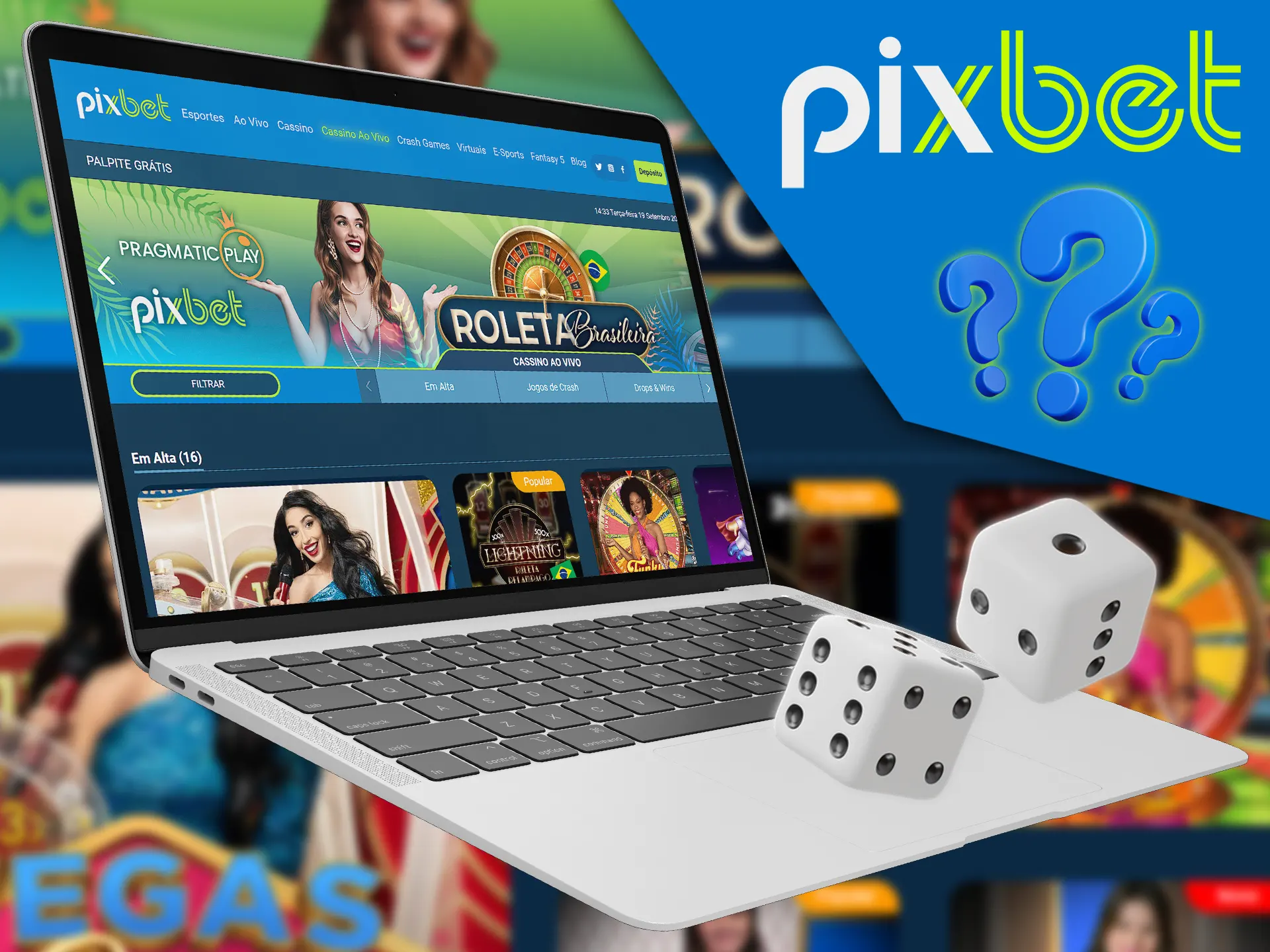 Aprenda a jogar jogos de cassino ao vivo na página especial do Pixbet.
