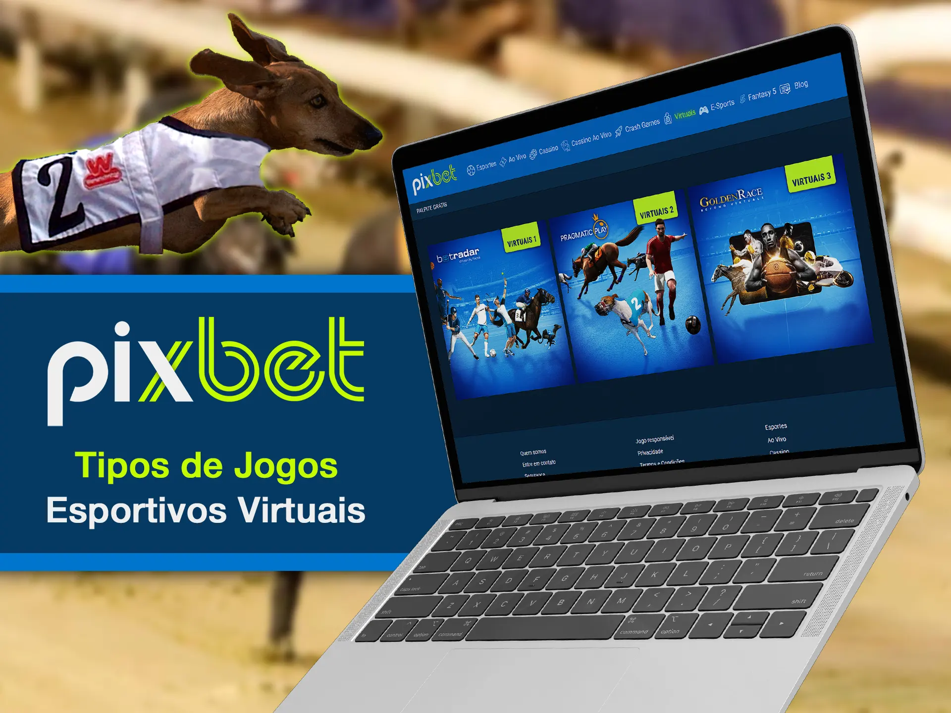Escolha o tipo de esporte virtual em que deseja apostar na Pixbet.