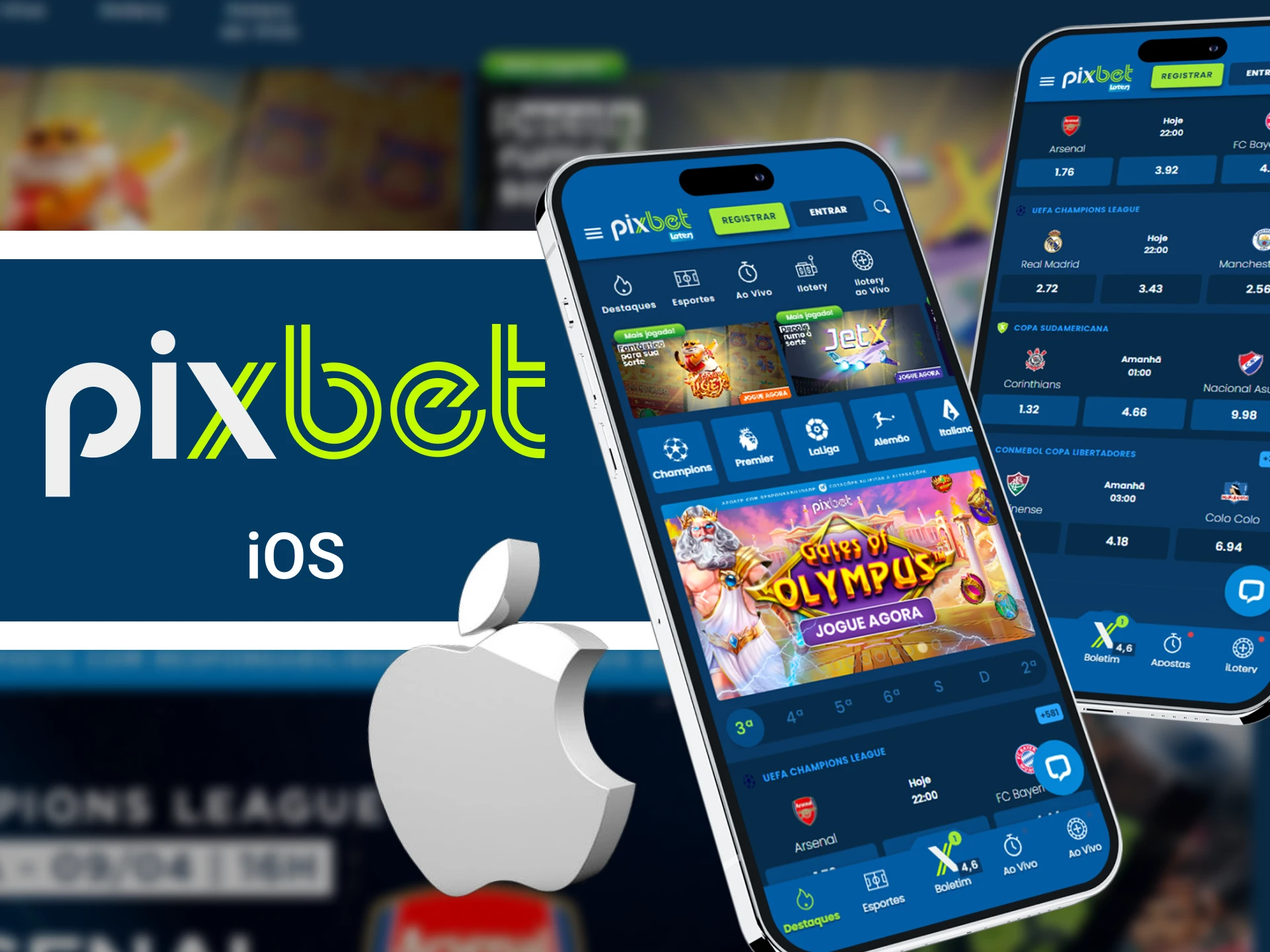 Posso jogar no cassino online Pixbet em um telefone iOS.