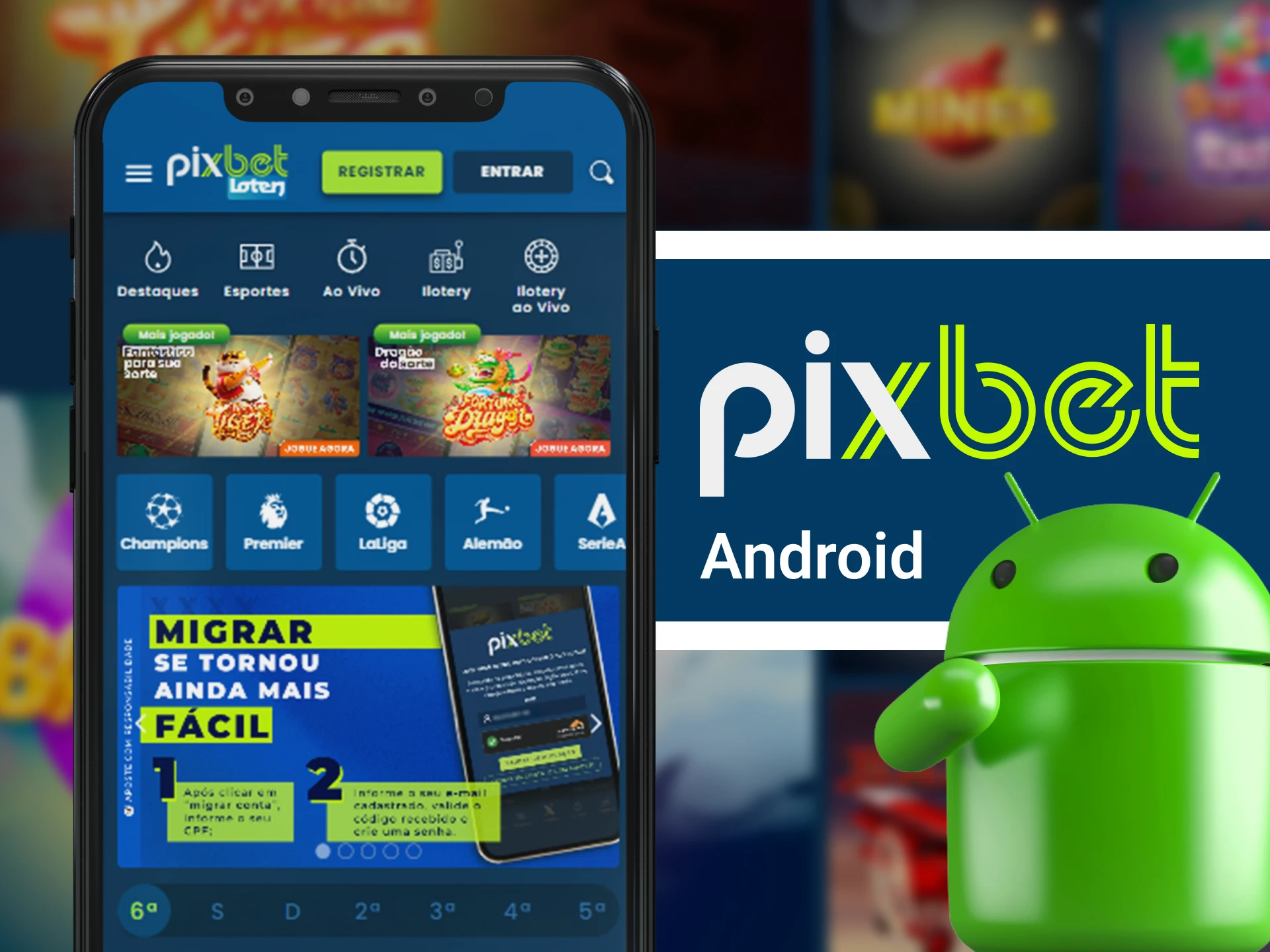 O casino online Pixbet possui uma aplicação móvel para telefones Android.