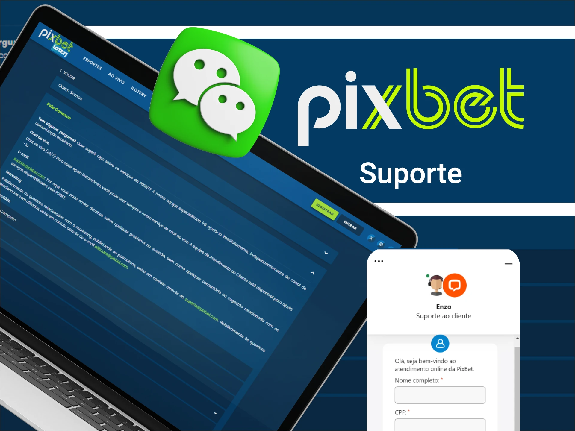 Como posso entrar em contato com o suporte ao cliente no site do cassino online Pixbet.